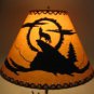 Lot of 4 rustic 16" laced lamp shades with coyote scene