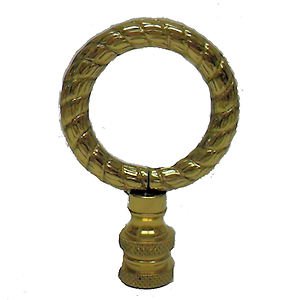 Lamp parts: solid brass round wreath lamp shade finial