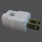 Lamp parts: white 2-pole 2-wire plugs for SPT-1, SPT-2, or rayon wire TR-336
