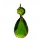 Lamp parts: 2 1/4" green glass colored  prisms TZ-390