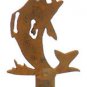 RUSTIC METAL FISH LAMP SHADE FINIAL  TF-13