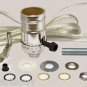 lamp parts- silver lamp kits - do your own: 8' silver cord/off/on skt  TD-397X