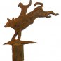 RUSTIC METAL BULL RIDER LAMP SHADE FINIAL  TF-17