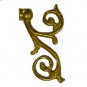 Lamp parts: 2" x 4" unf brass scrolled armback   TH-872