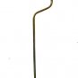 Lamp parts: 17 1 /2" antique brass figurine pipe- 1 1/2" bottom threads   BG-13