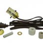 Lamp parts:lot of 40 pre-wired bottle lamp kits-3 adapters- BROWN