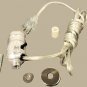 Lamp parts: silver pre-wired bottle kits - 9/16" adapter- silver cord  BK-11