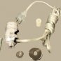Lamp parts: silver pre-wired bottle kits - 9/16" adapter- silver cord  BK-11