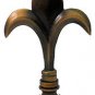 Lamp parts: ANTIQUE BRASS FLEUR DE LIS LAMP SHADE FINIAL