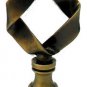 Lamp parts: ANTIQUE BRASS FOLDED RIBBON LAMP SHADE FINIAL