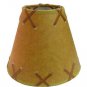 Lot of 12....6" oiled kraft laced chandelier shades  OKL-06