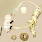 Lot of 10 silver pre-wired bottle kits - 15/16" adapter- silver cord   BK-11