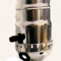 Lamp parts: nickel-plated push-thru socket w/ side hole