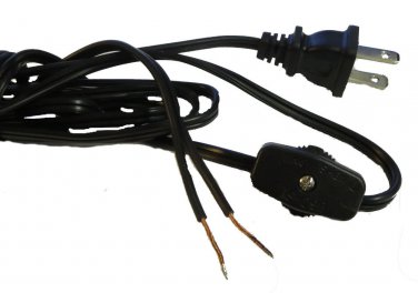 8' Black cord with line switch   TR-2854