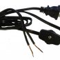 8' Black cord with line switch   TR-2854