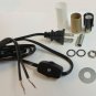 Mini-lamp kit candle skt- black cord -cord w/ line switch  TD-400BLK