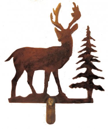Rustic steel deer lamp shade finial  RF-1