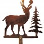 Rustic steel deer lamp shade finial  RF-1