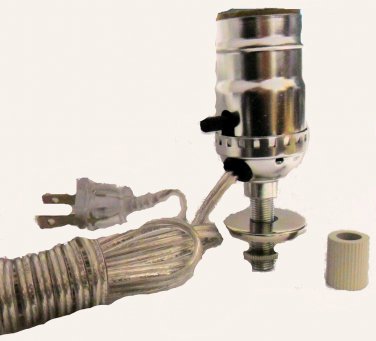Lamp parts:silver pre-wired bottle kits - 15/16" rubber adapter      BK-S1516