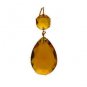 2 1/4" AMBER GLASS COLORED PRISMS  TZ-390