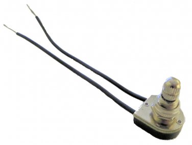 NICKEL SINGLE POLE ROTARY CANOPY SWITCH  3/8" NIPPLE  TR-309NI