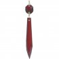 Lamp parts: Red 3" u-drop glass crystal prisms w/ brass prisms TZ-10RED