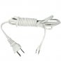 LOT OF 25 WHITE 8' CORD WITH PLUG    TR-1852