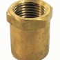 Unfinished brass coupling w/ hex nut  3/8" holes    TV-35