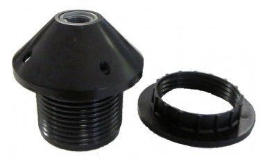 BLACK PHENOLIC PENDANT SOCKET W/SCREW RING  TR-800BPS