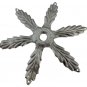 RAW METAL BOBECHE 6-LEAF, 6-HOLE    TH-561