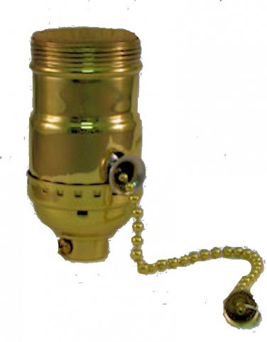 Lot of 10 solid brass off-on pull-chain socket   TR-411