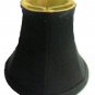 BLACK BELL CHANDELIER LAMP SHADE W/YELLOW-GOLD INTERIOR