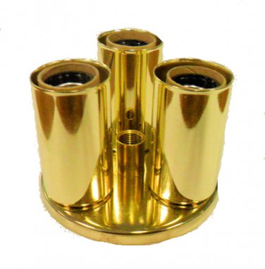 PREWIRED 3-LITE BRASS-PLATED CANDELABRA SOCKET   TG-652