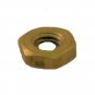 LOT OF 2 SOLID BRASS HEX NUTS  (FINIAL THREAD)      TV-30