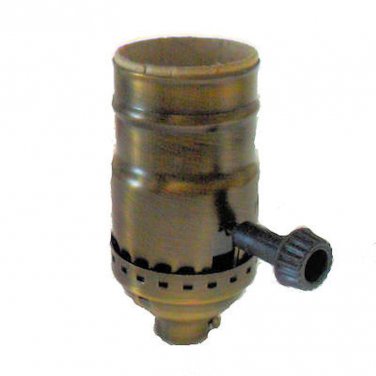 SOLID ANTIQUE BRASS 3-WAY SOCKET   TR-427SB