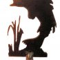 Rustic metal fish lamp shade finial  RF-3