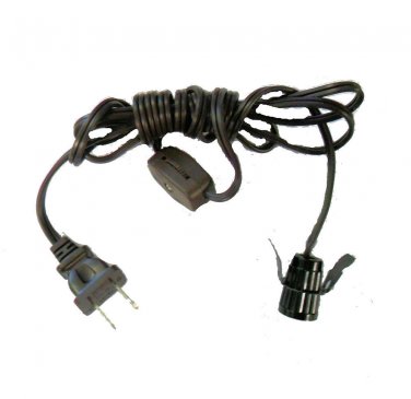 6' BROWN SNAP-IN SOCKETS W/ LINE SWITCH AND PLUG  TR-4840