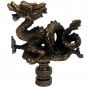 Antique brass dragon lamp shade finial