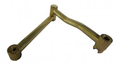 DOUBLE-JOINTED 10" BRASS-PLATED SWING ARM