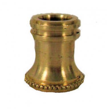 7/8" CAST BRASS BEADED NECK-THREADED   (TV-225)