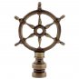 ANTIQUE BRASS "SHIPS WHEEL" LAMP SHADE FINIAL