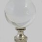 Acrylic ball lamp shade finial with nickel base