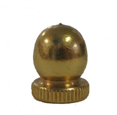 UNFINISHED BRASS KNOB W/ FINIAL THREAD  TV-333