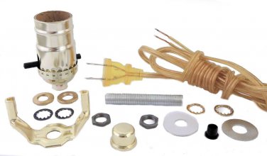 LAMP PART KIT: PUSH-THRU SOCKET, GOLD CORD   TD-396GOLDPUSH