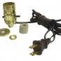 Pre-wired bottle lamp kits/ BROWN CORD    15/16" rubber adapter
