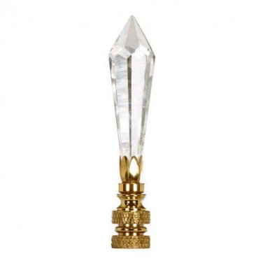 CUT CRYSTAL U-DROP LAMP SHADE FINIAL