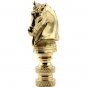 POLISHED BRASS HORSE LAMP SHADE FINIAL