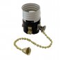 LOT OF 12 OFF/ON PULL-CHAIN INTERIOR SOCKETS - BRASS CHAIN      TR-61