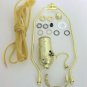 LAMP PART KITS: LOT OF 10...8' GOLD CORD, OFF/ON PULL-CHAIN SKT, NECK, 7" HARP