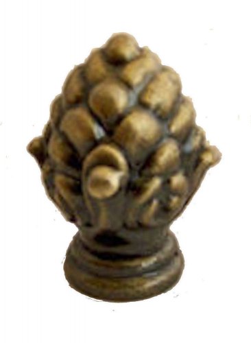CAST METAL 1.5" ANT BRASS PINEAPPLE   TV-651